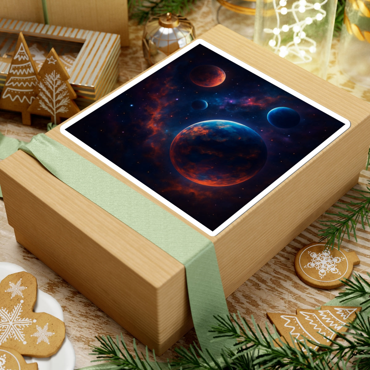 Galactic Kiss-Cut Stickers | Space Decor, Cosmic Art, Laptop Stickers, Astronomy Gifts, Stellar Wall Art