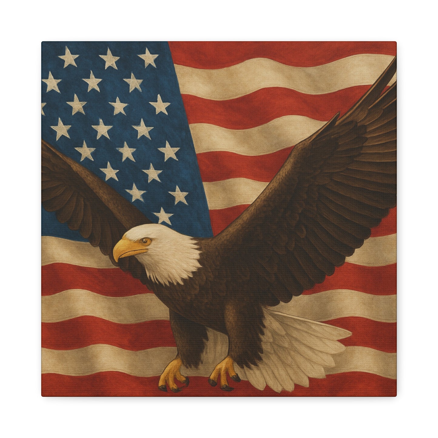 American Eagle Canvas Wall Art, Patriotic Home Decor, Stretched Artwork for Veterans, Independence Day Gift, 12x16 Inch Canvas, [...]