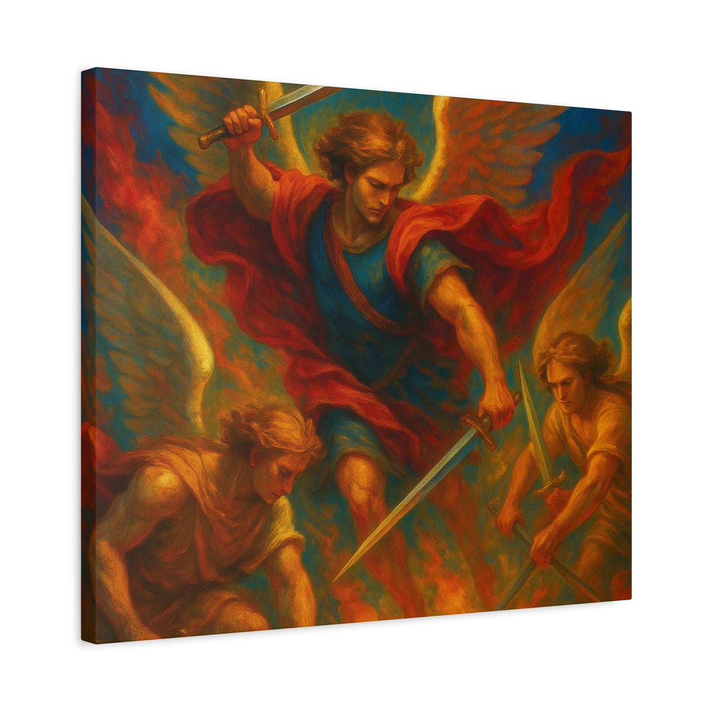 Divine Art Canvas, St Michael Wall Decor, Spiritual Home Decor, Inspirational Gift, Saint Art Print, Religious Wall Art