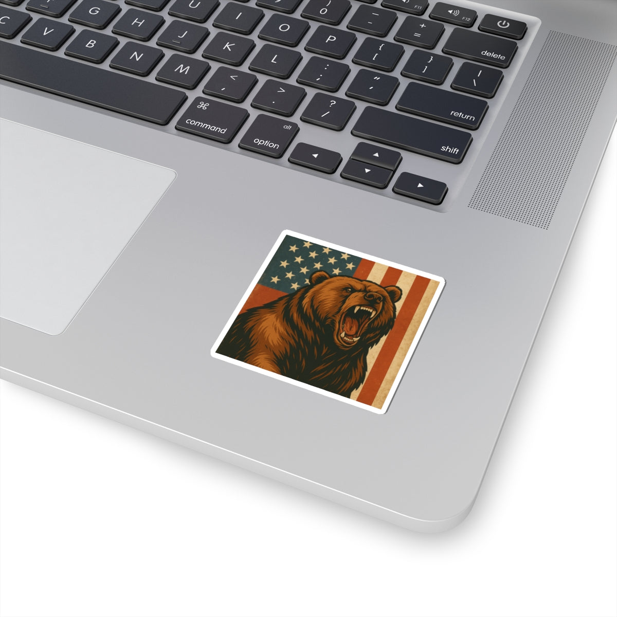 Patriotic Bear Kiss-Cut Stickers | VSCO Stickers, Laptop Decals, Wilderness Decor, USA Pride, Gifts for Nature Lovers