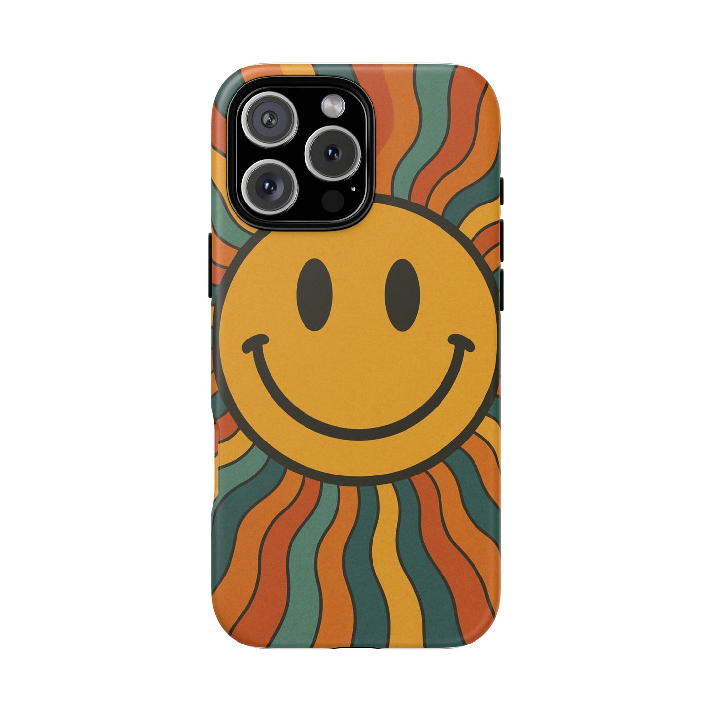 Colorful Smiley Phone Case, Retro Vibe Phone Cover, Cute Gift for Kids and Adults, Fun Protector for Everyday Use, Eco-Friendly Merchandise