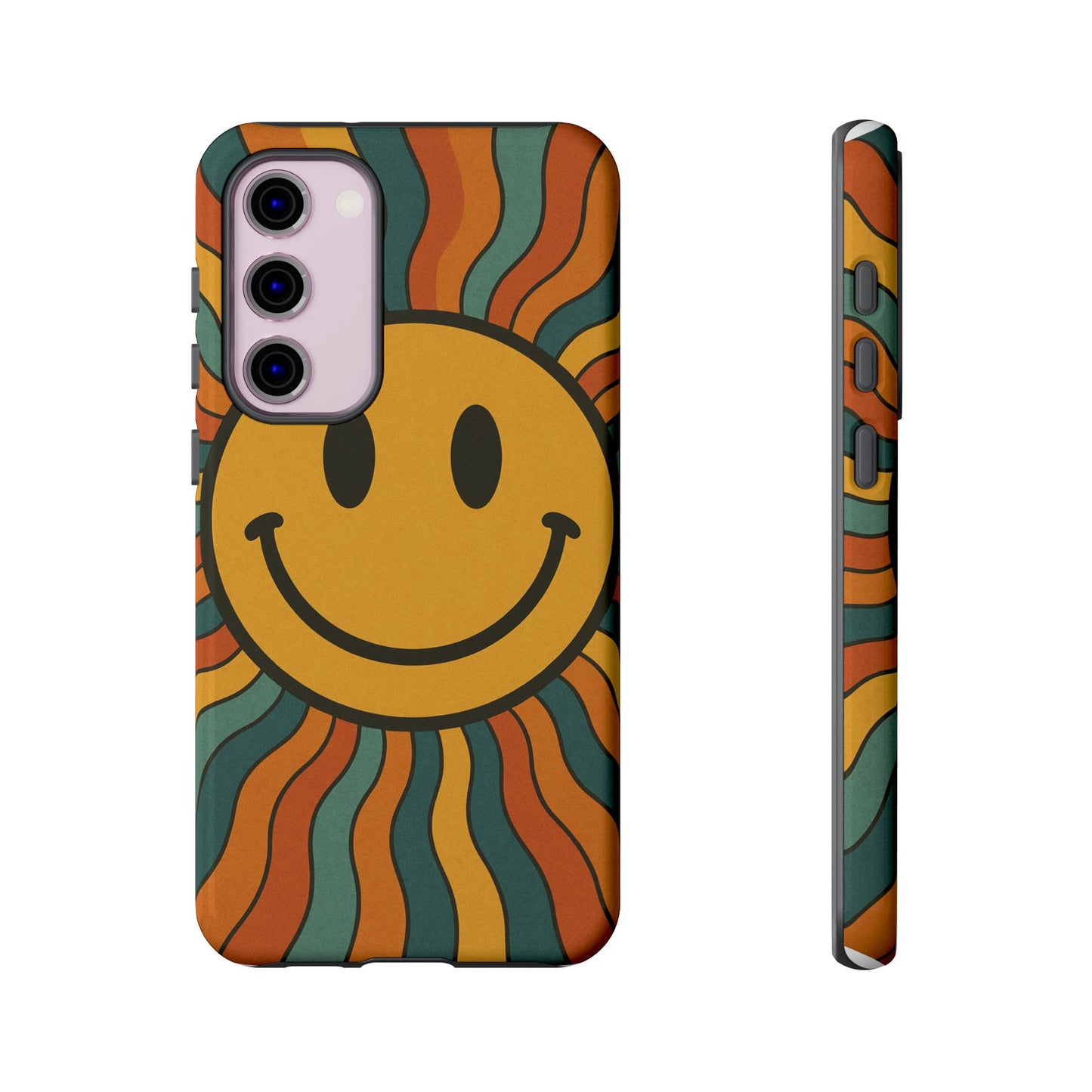 Colorful Smiley Phone Case, Retro Vibe Phone Cover, Cute Gift for Kids and Adults, Fun Protector for Everyday Use, Eco-Friendly Merchandise