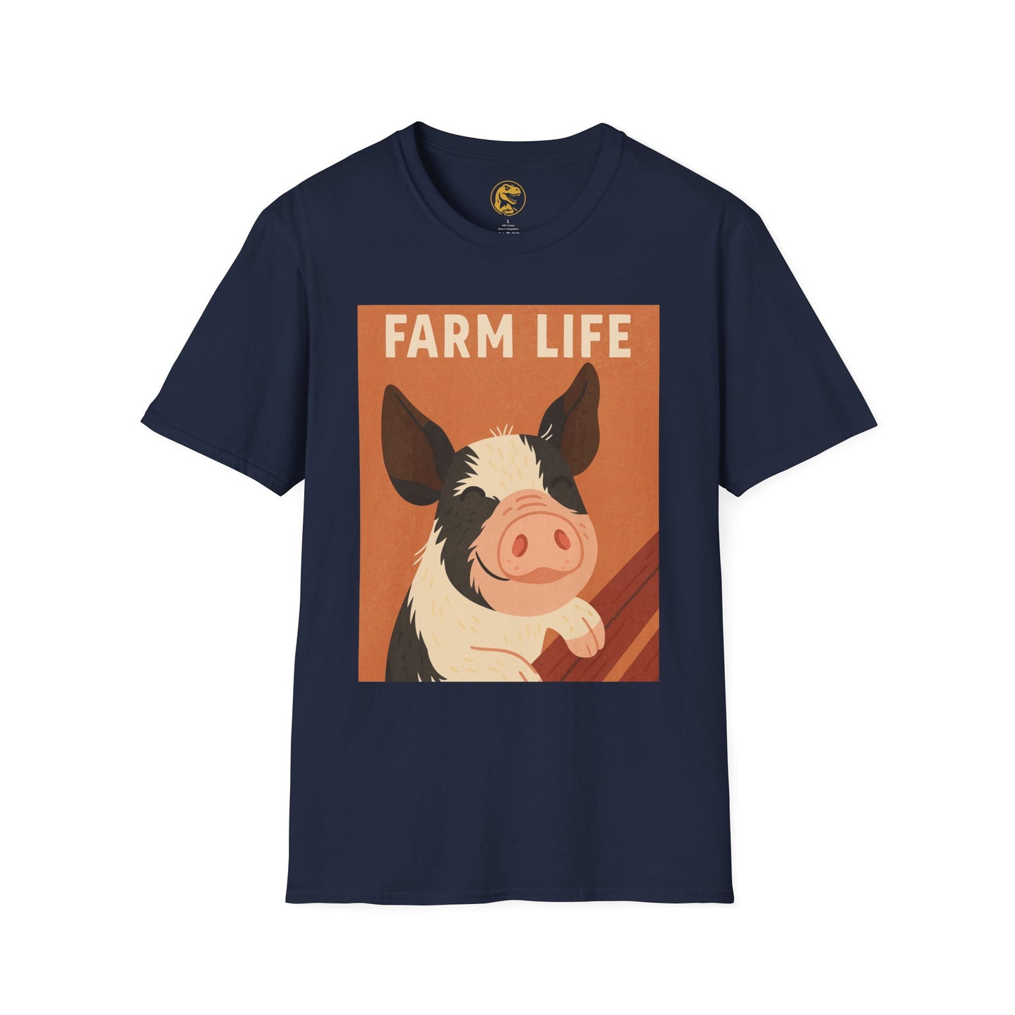 Farm Life pig Unisex Soft style T-Shirt, Casual Farm Tee, Cute Pig Graphic Shirt, Animal Lover Gift, Farm house Apparel