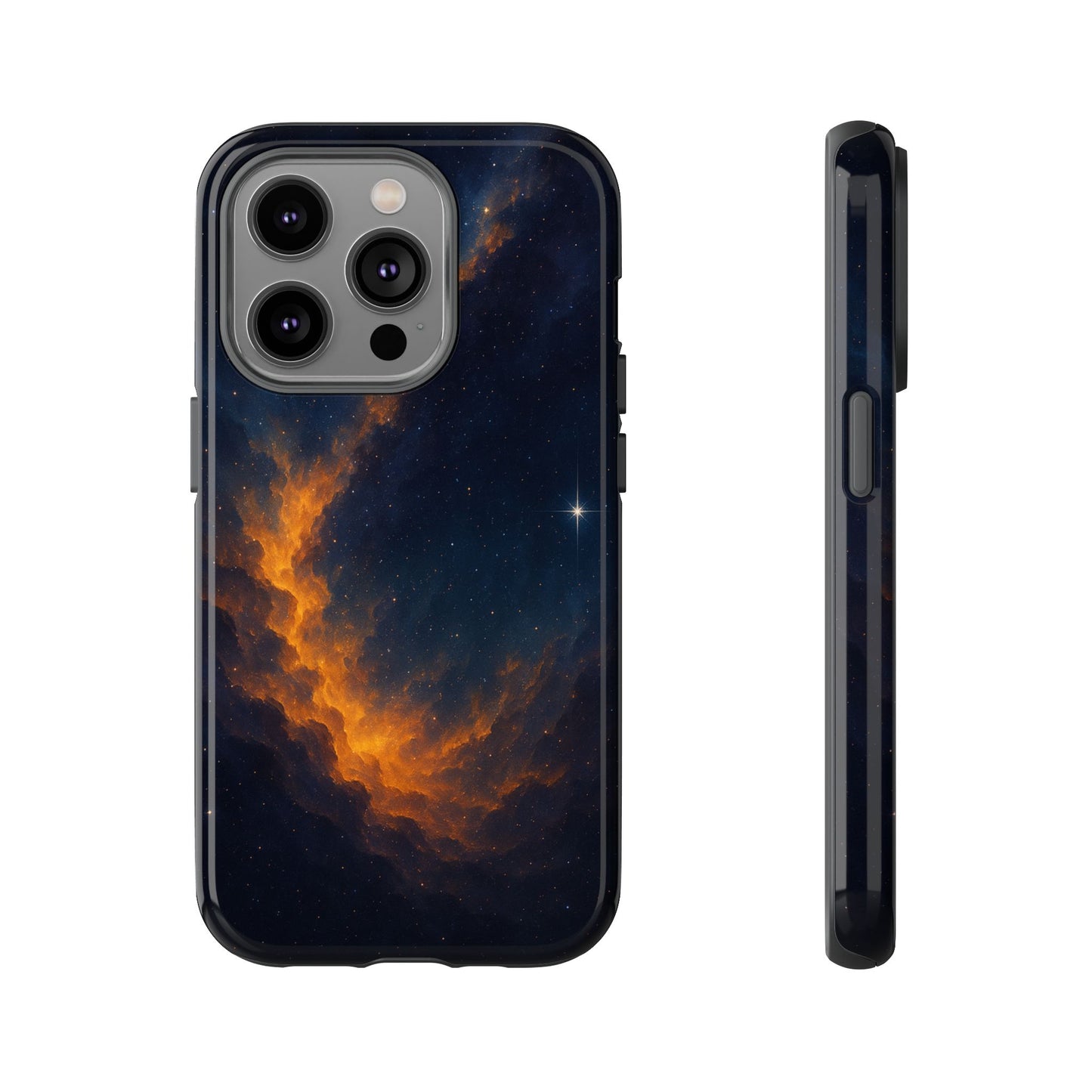 Stellar Flame – Cosmic Nebula Art Phone Case