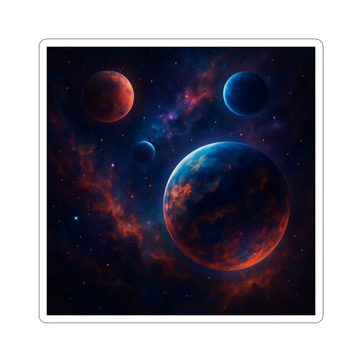 Galactic Kiss-Cut Stickers | Space Decor, Cosmic Art, Laptop Stickers, Astronomy Gifts, Stellar Wall Art