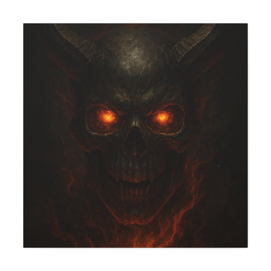 Gothic Wall Art Canvas, Dark Decor for Halloween, Gift for Horror Fans, Scary Home Wall Hanging, Edgy Room Decor