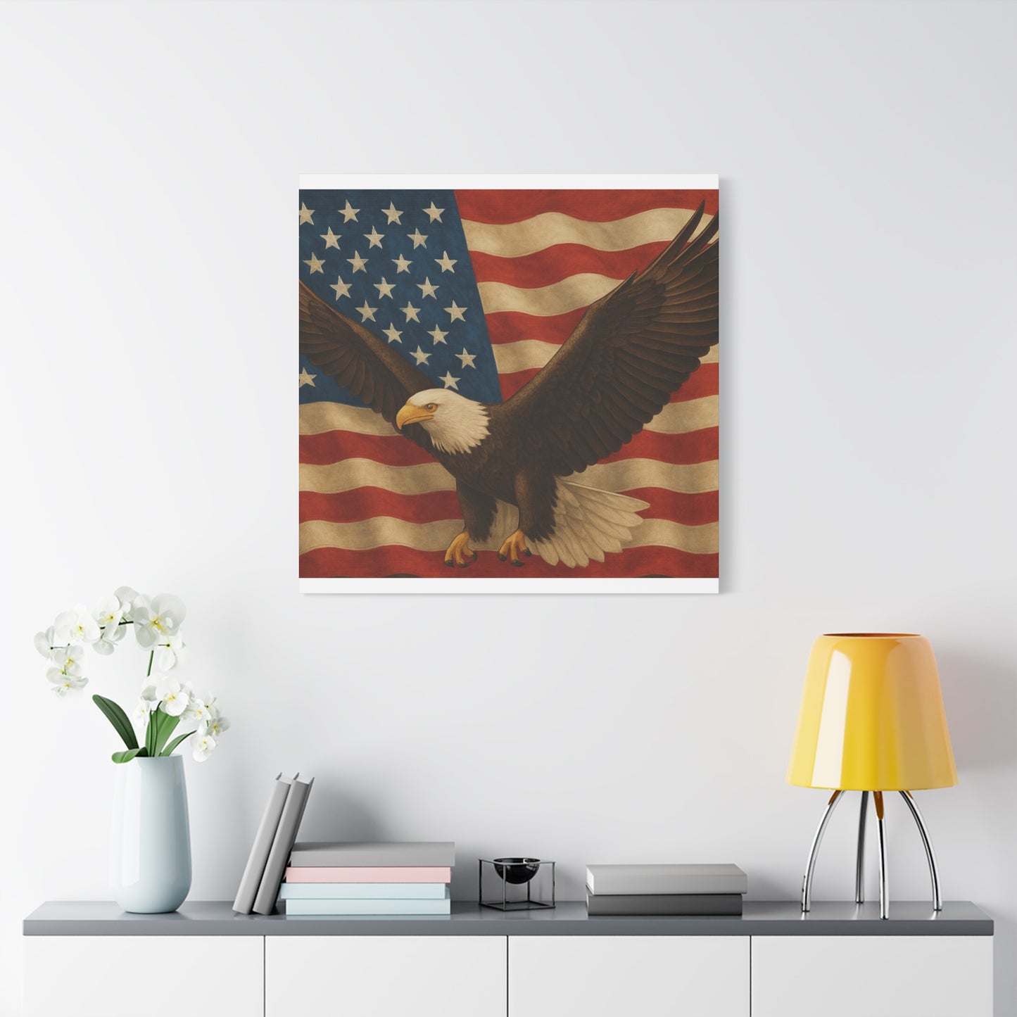 American Eagle Canvas Wall Art, Patriotic Home Decor, Stretched Artwork for Veterans, Independence Day Gift, 12x16 Inch Canvas, [...]