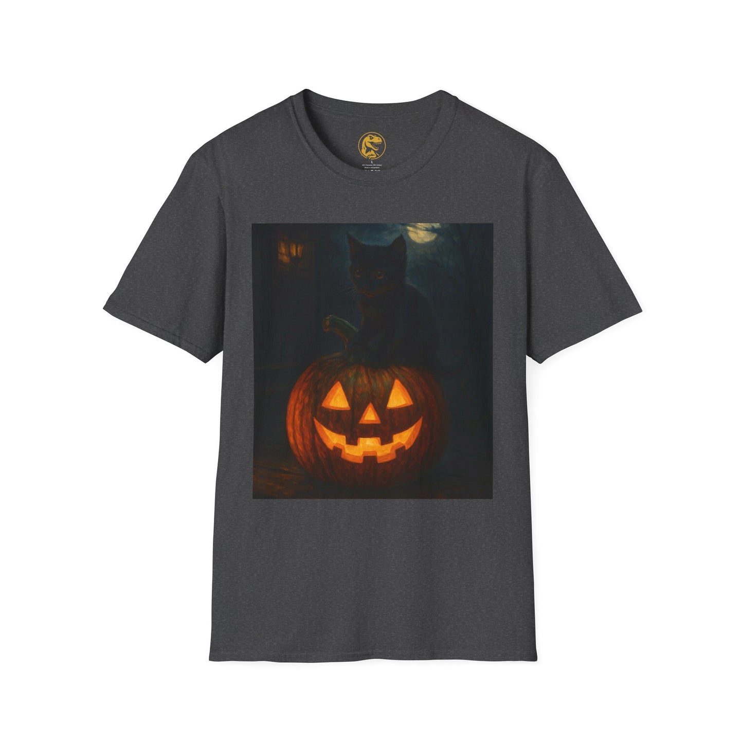 Halloween Cat & Pumpkin T-Shirt | Fall Shirt, Unisex Tee, Halloween Costume, Autumn Apparel, Spooky Gift