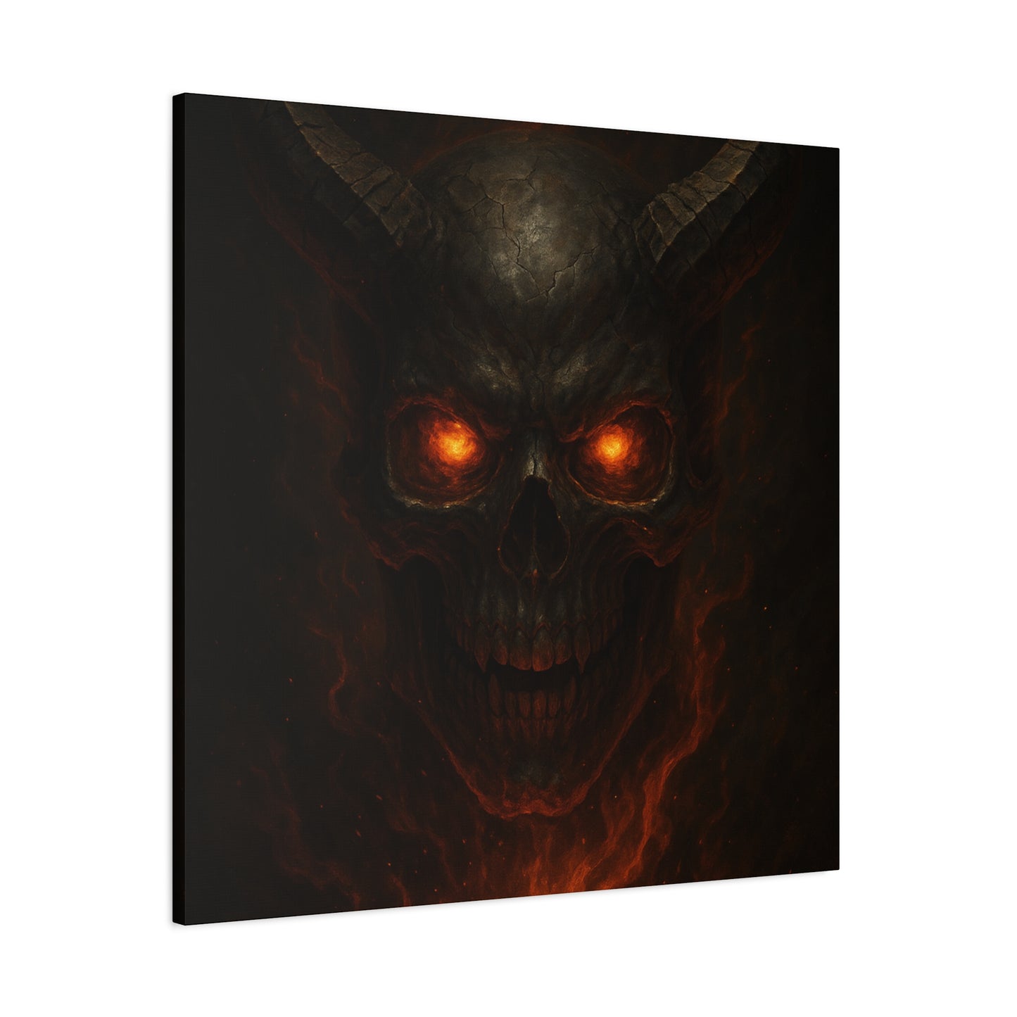 Gothic Wall Art Canvas, Dark Decor for Halloween, Gift for Horror Fans, Scary Home Wall Hanging, Edgy Room Decor