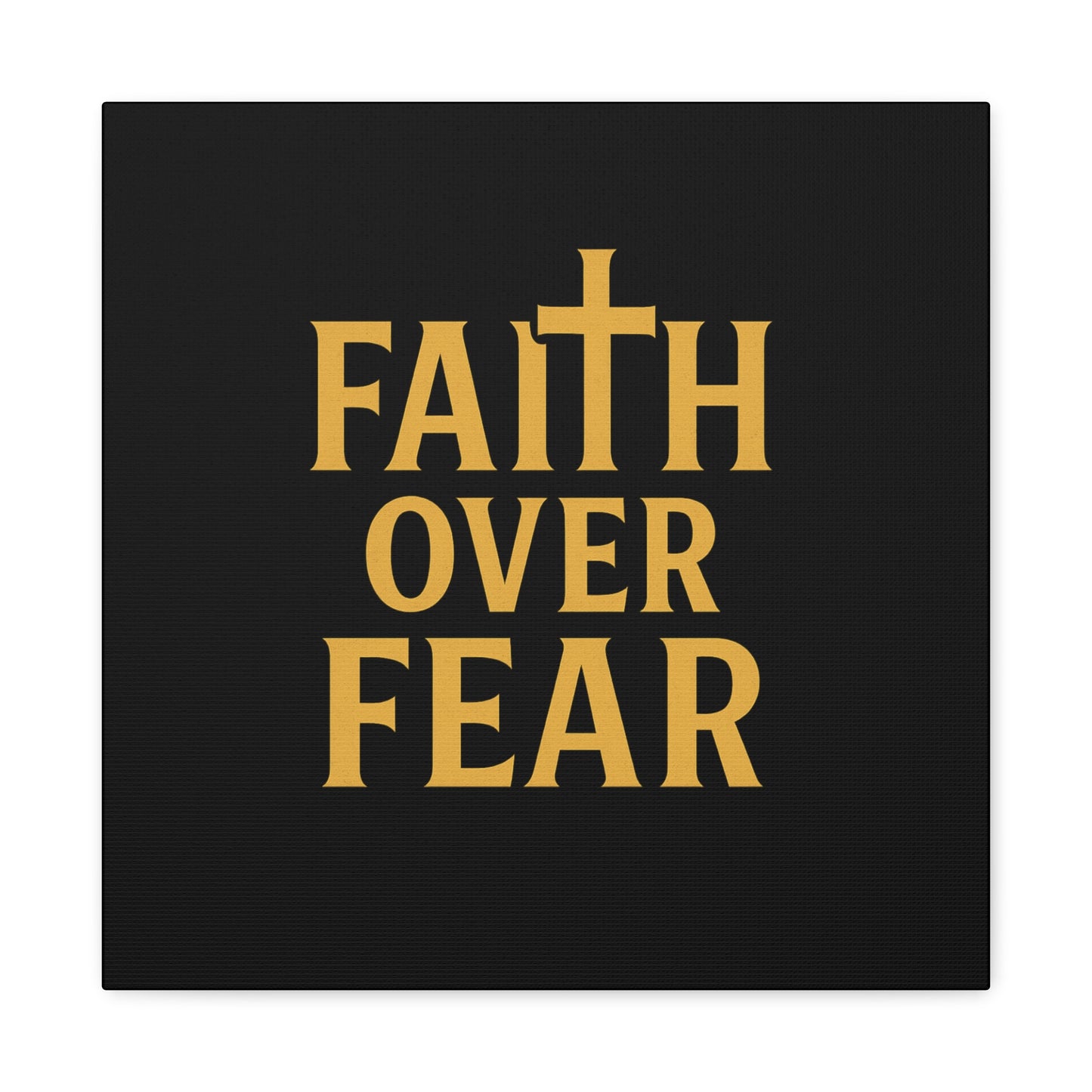 Faith Over Fear Canvas Art - Inspirational Wall Decor, Motivational Gift, Home Decoration, Christian Wall Art, Belief Affirmation
