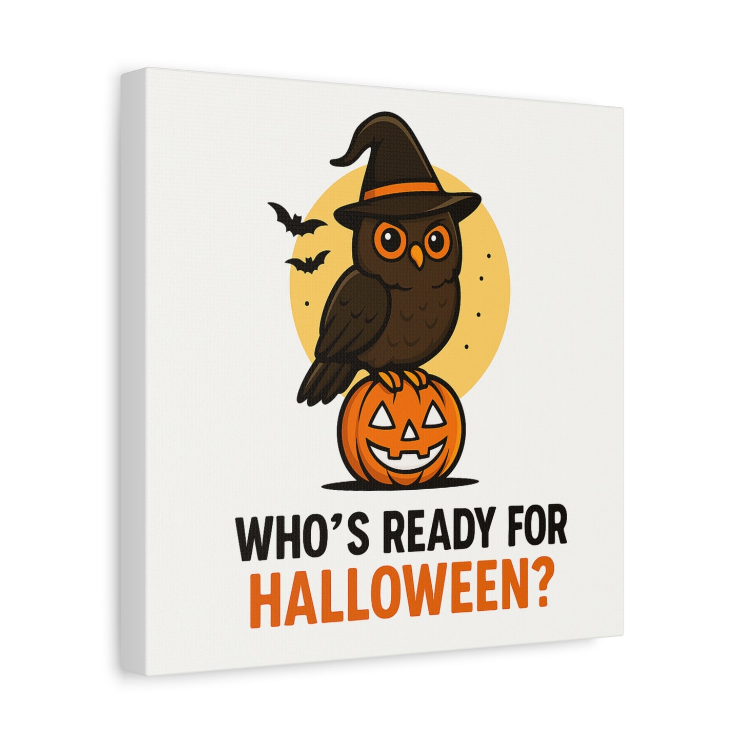 Halloween Owl Canvas Wall Art, Spooky Decor, Fall Home Decor, Holiday Wall Decor, Gift for Halloween Lovers