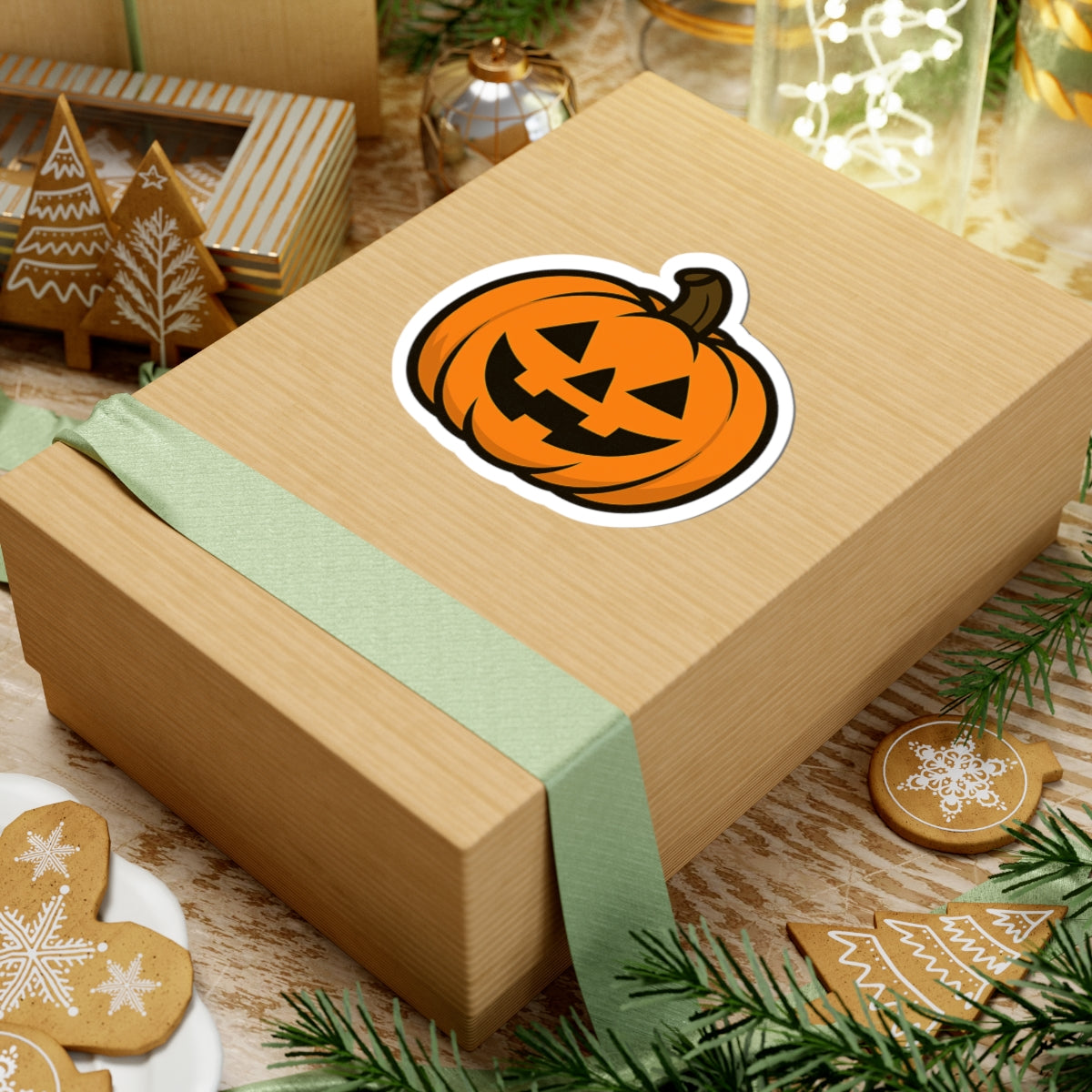 Halloween Pumpkin Kiss-Cut Stickers | Cute Decor, Seasonal Gifts, Scrapbooking, Party Favors, Laptop Stickers