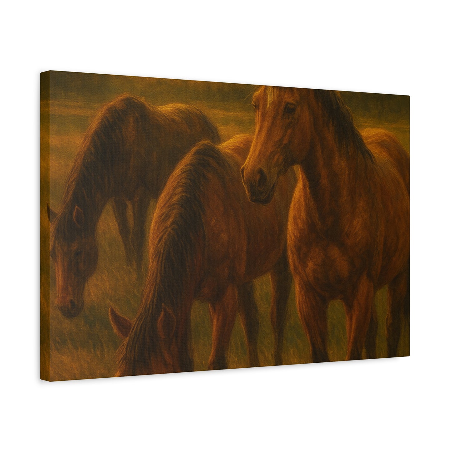 Rustic Horse Artwork Canvas, Equine Home Decor, Horse Lover Gift, Farmhouse Wall Art, Equestrian Decor, Nature Inspired