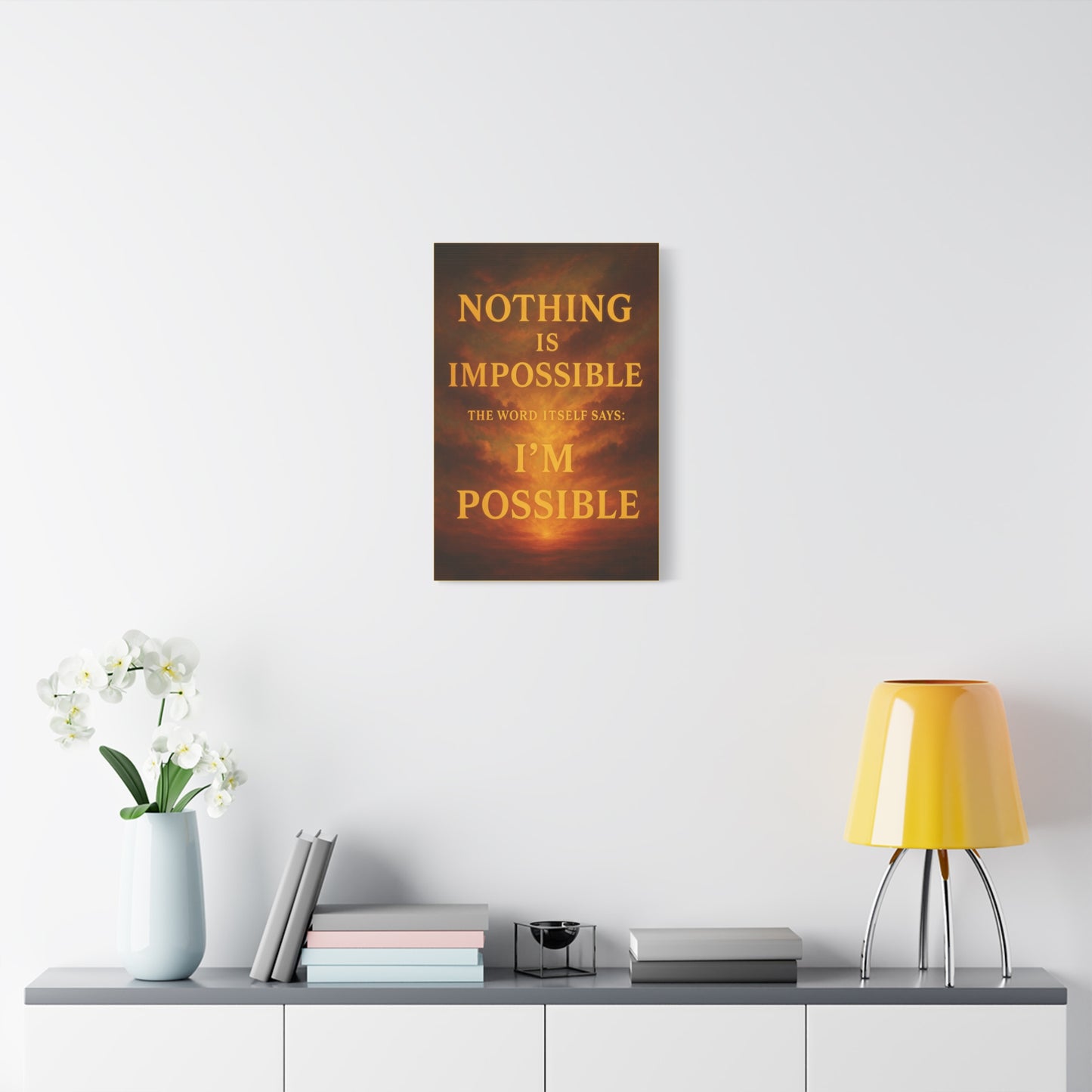 Inspirational Canvas Print, Motivational Wall Art, Positive Quote Decor, Home Office Wall Art, Gift for Dreamers