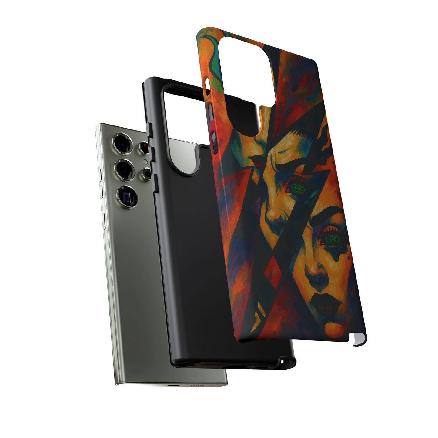 Vibrant Phone Case with Edgy Art, Tough Cases for Trendsetters, Unique Gift for Art Lovers, Colorful Phone Accessory, Protection and Style